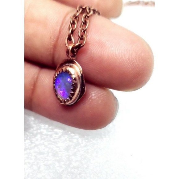 Australian opal crystal necklace copper - Picture 4 of 12